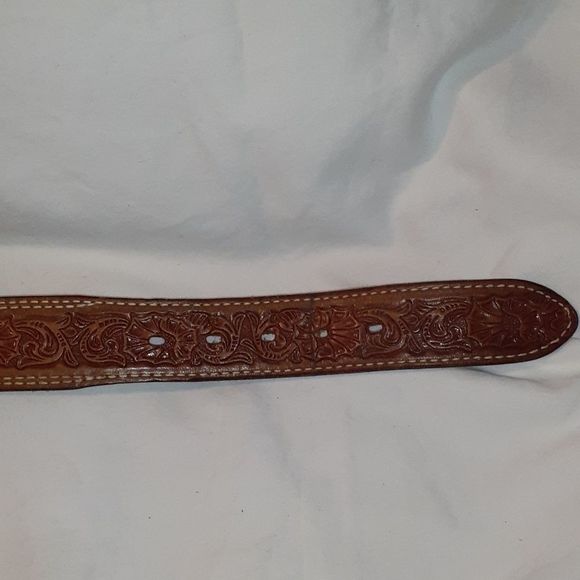 Texan Leather Tooled Personalized Belt ROBERT 38 - Picture 5 of 6